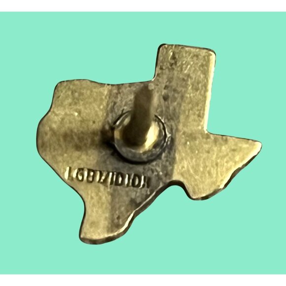 Vtg Commemorative Texas Bell Gold tone pin - Picture 2 of 2